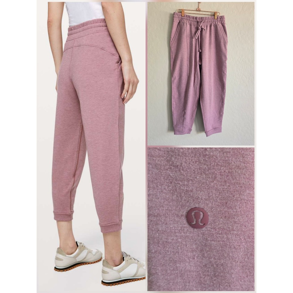 Lululemon At My Leisure Jogger Pants Heathered mod misty merlot Size‎ 8 Casual